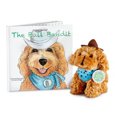 Most Wanted! The Ball Bandit Book and Plush Pup Set